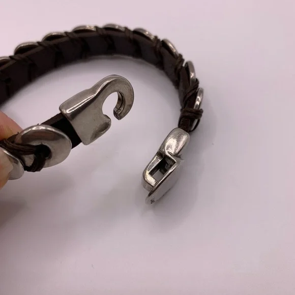 UNO De 50 silver plate leather bracelet - Picture 6 of 7